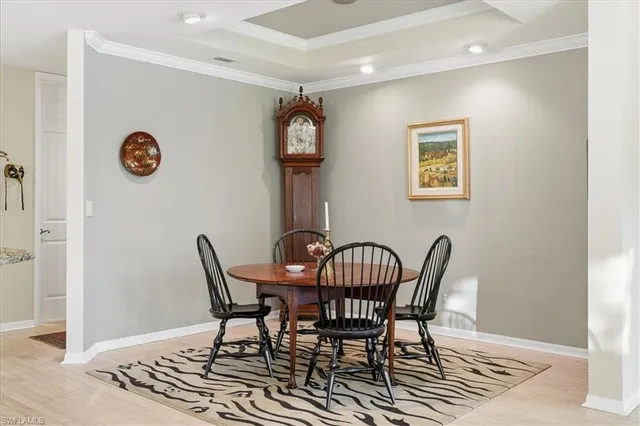 a view of a dining room and livingroom