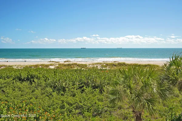a view of an ocean and beach
