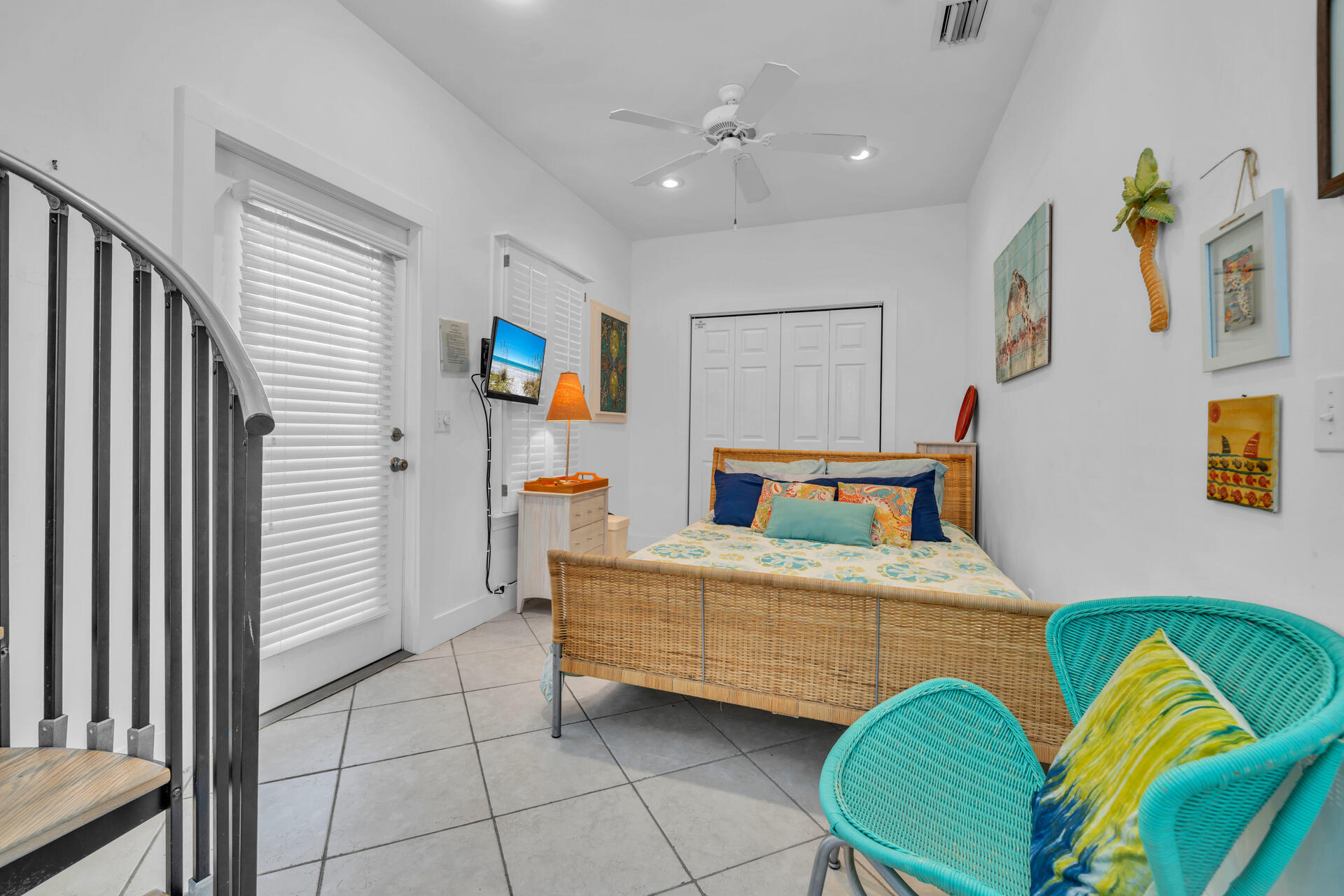 50 West Blue Crab Loop Inlet Beach, FL 32461 - Photo 56 of 67 a bedroom with a bed and a couch