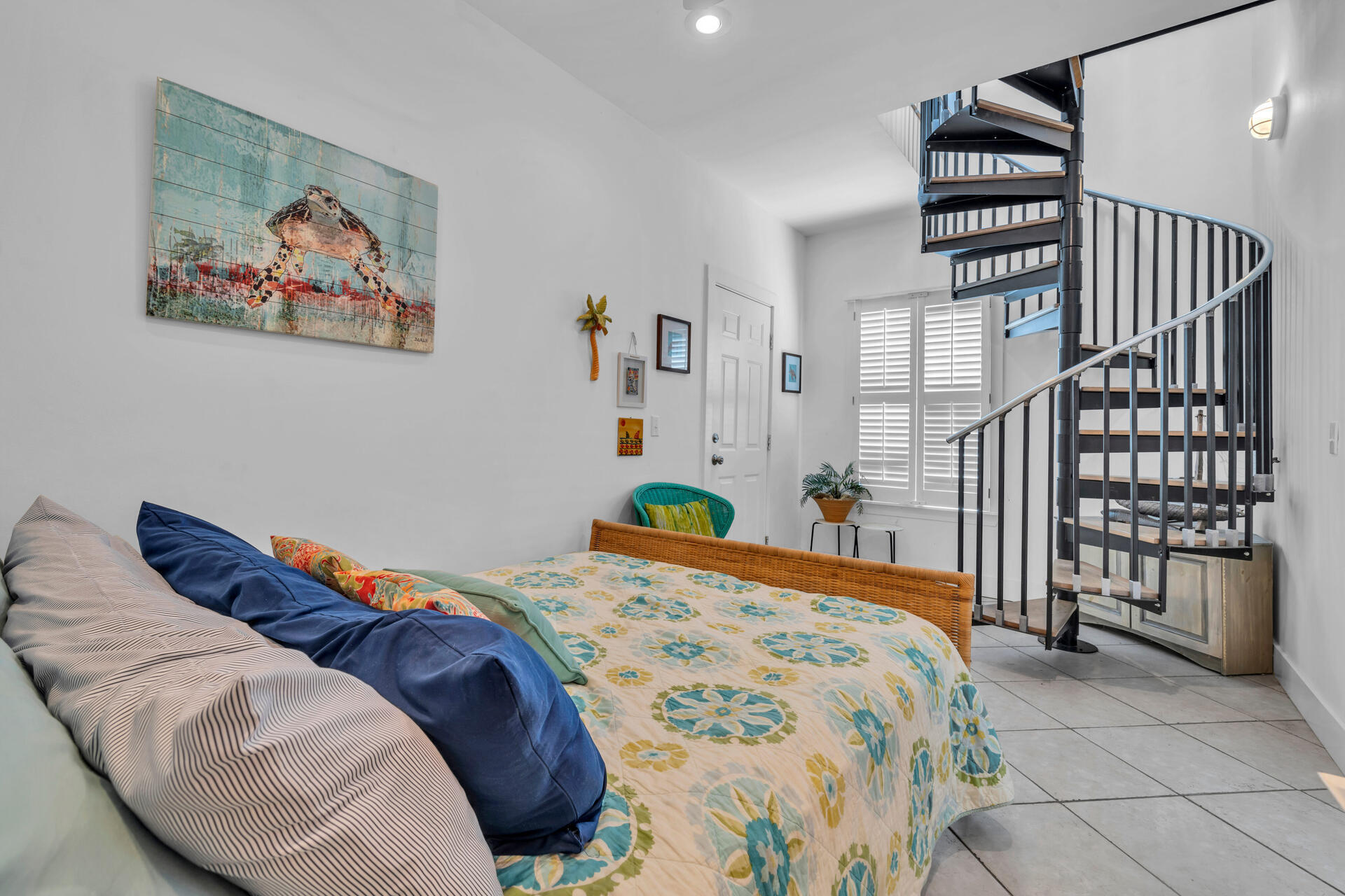 50 West Blue Crab Loop Inlet Beach, FL 32461 - Photo 57 of 67 a bedroom with a bed and a painting on the wall