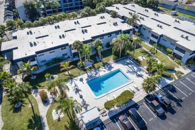 an aerial view of a city