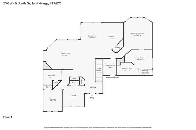 2005 West 450 S Circle St. George, UT 84770 - Photo 56 of 57 Floor plan