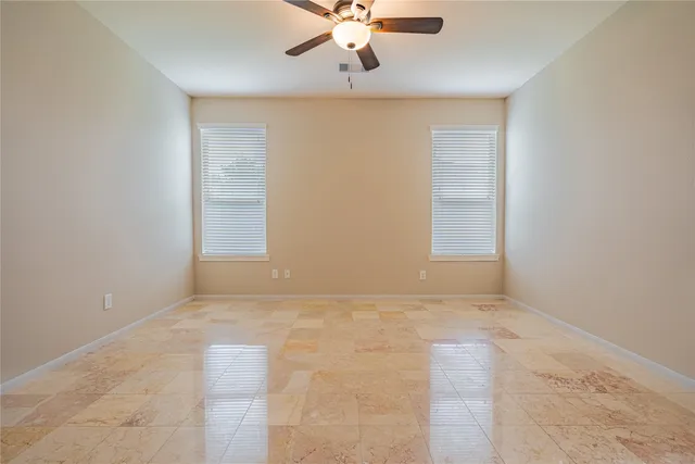 an empty room with a window