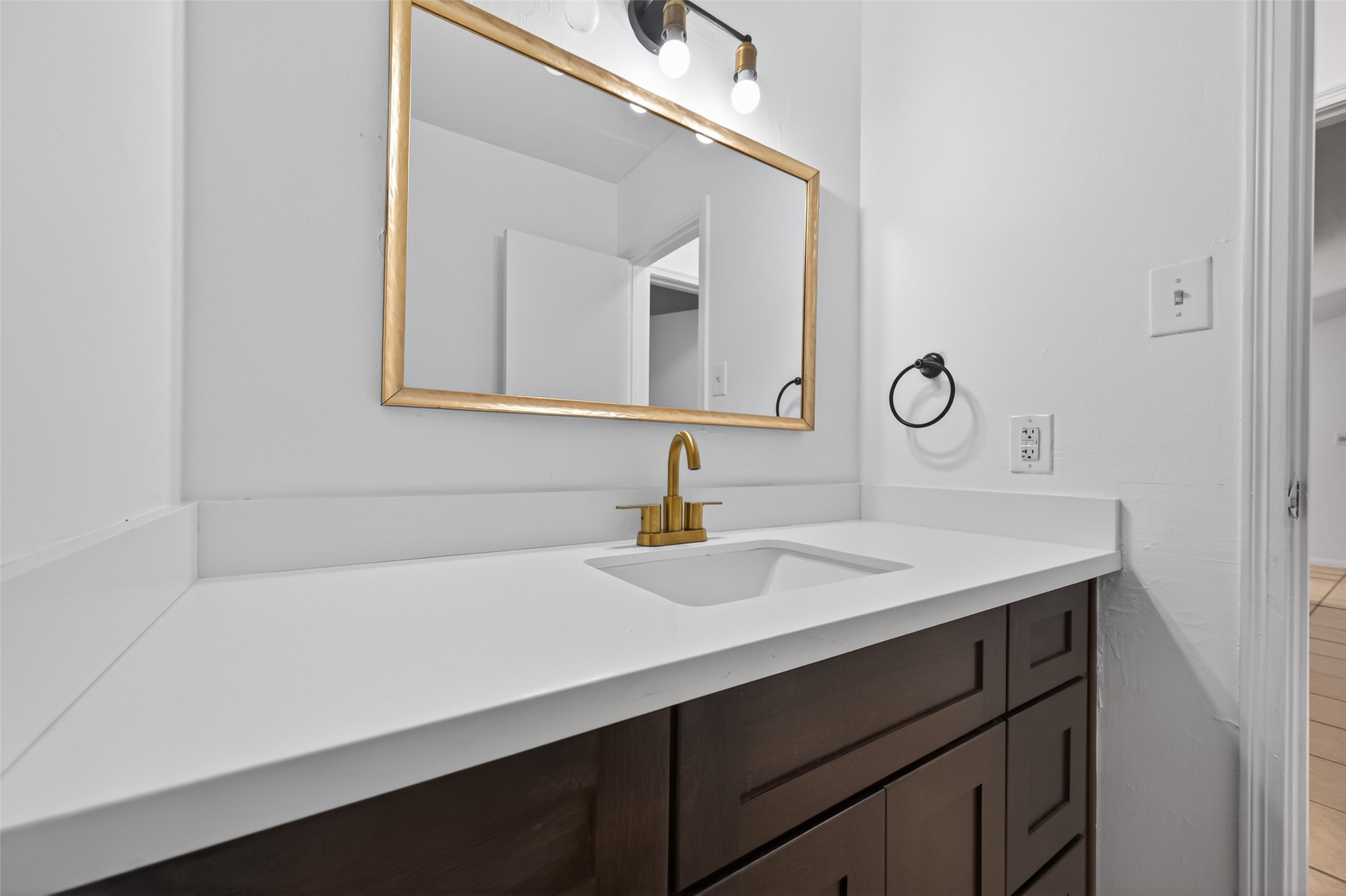 2603 Shady Bayou Lane Spring, TX 77373 - Photo 36 of 43 a bathroom with a sink and a mirror