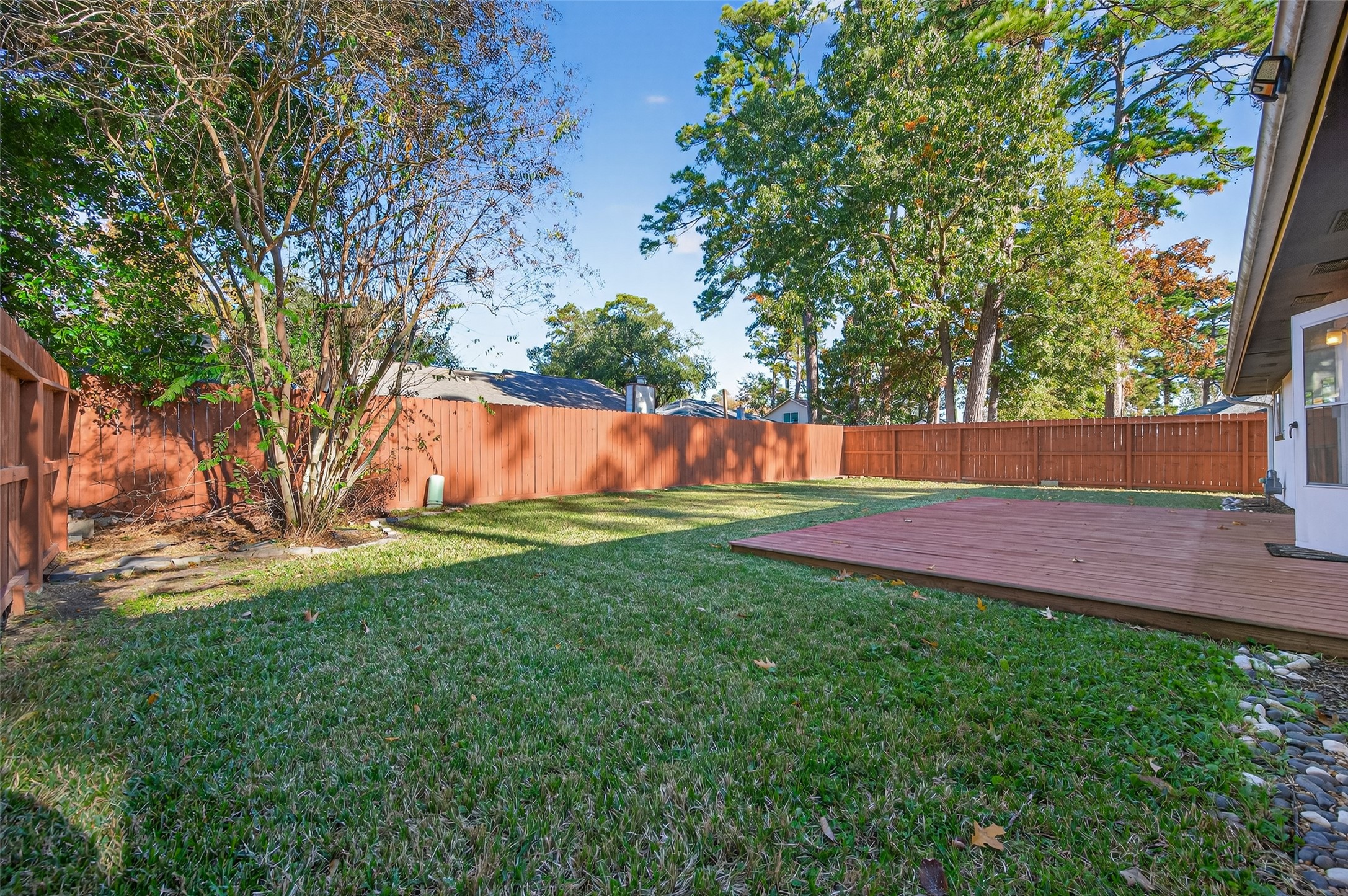 2603 Shady Bayou Lane Spring, TX 77373 - Photo 39 of 43 a view of yard with swimming pool and wooden fence