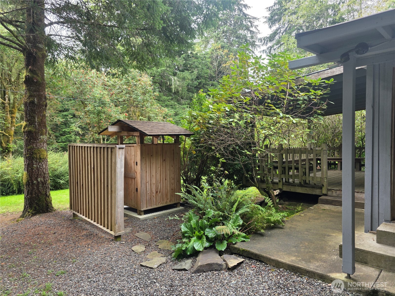 540 Nichols Road Clallam Bay, WA 98326 - Photo 17 of 25 a view of a wooden fence
