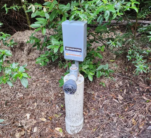 a backyard of a house with lots of green space and trees all around