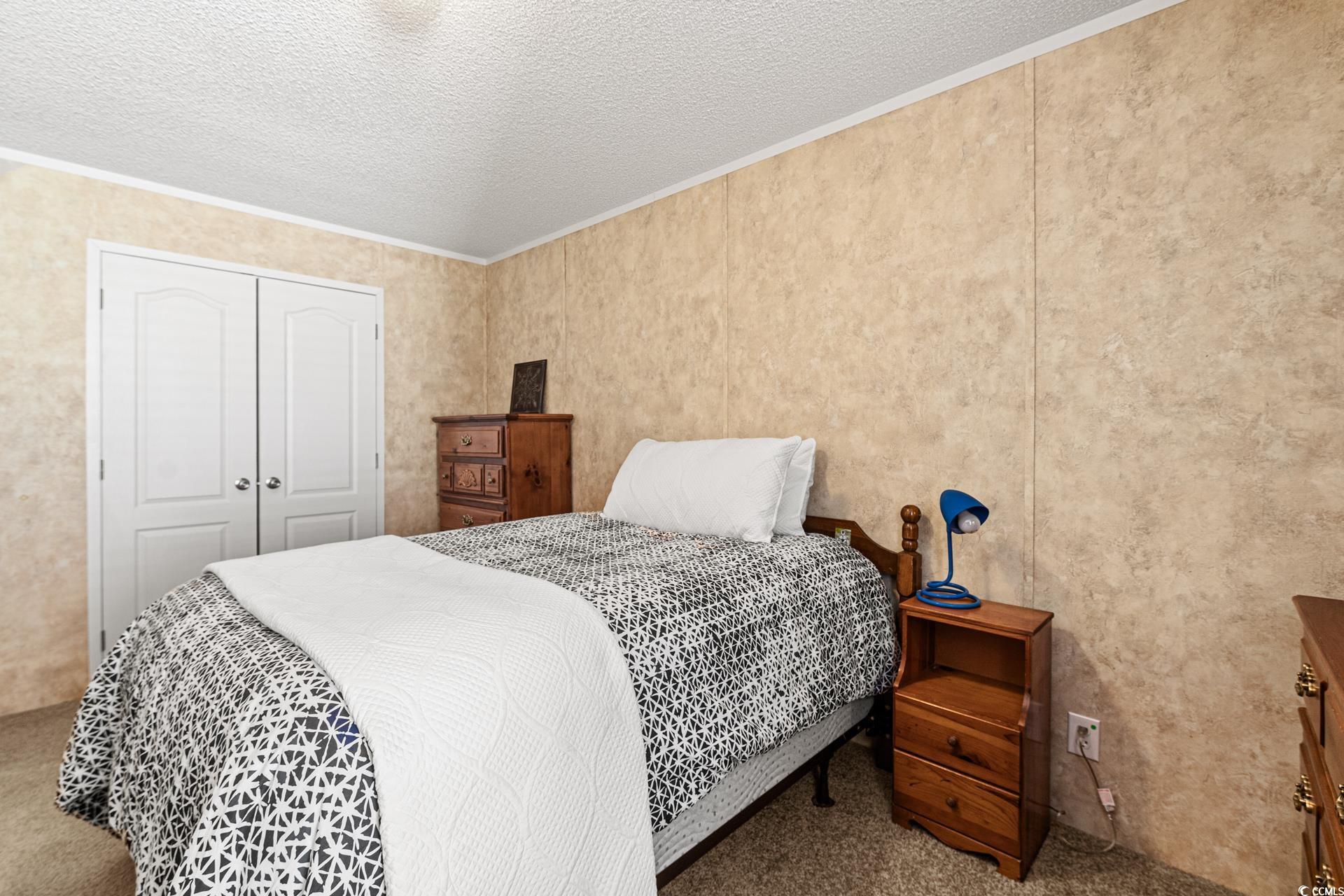 5148 Carriage Road Conway, SC 29527 - Photo 17 of 25 Bedroom with a closet, carpet floors, a textured c