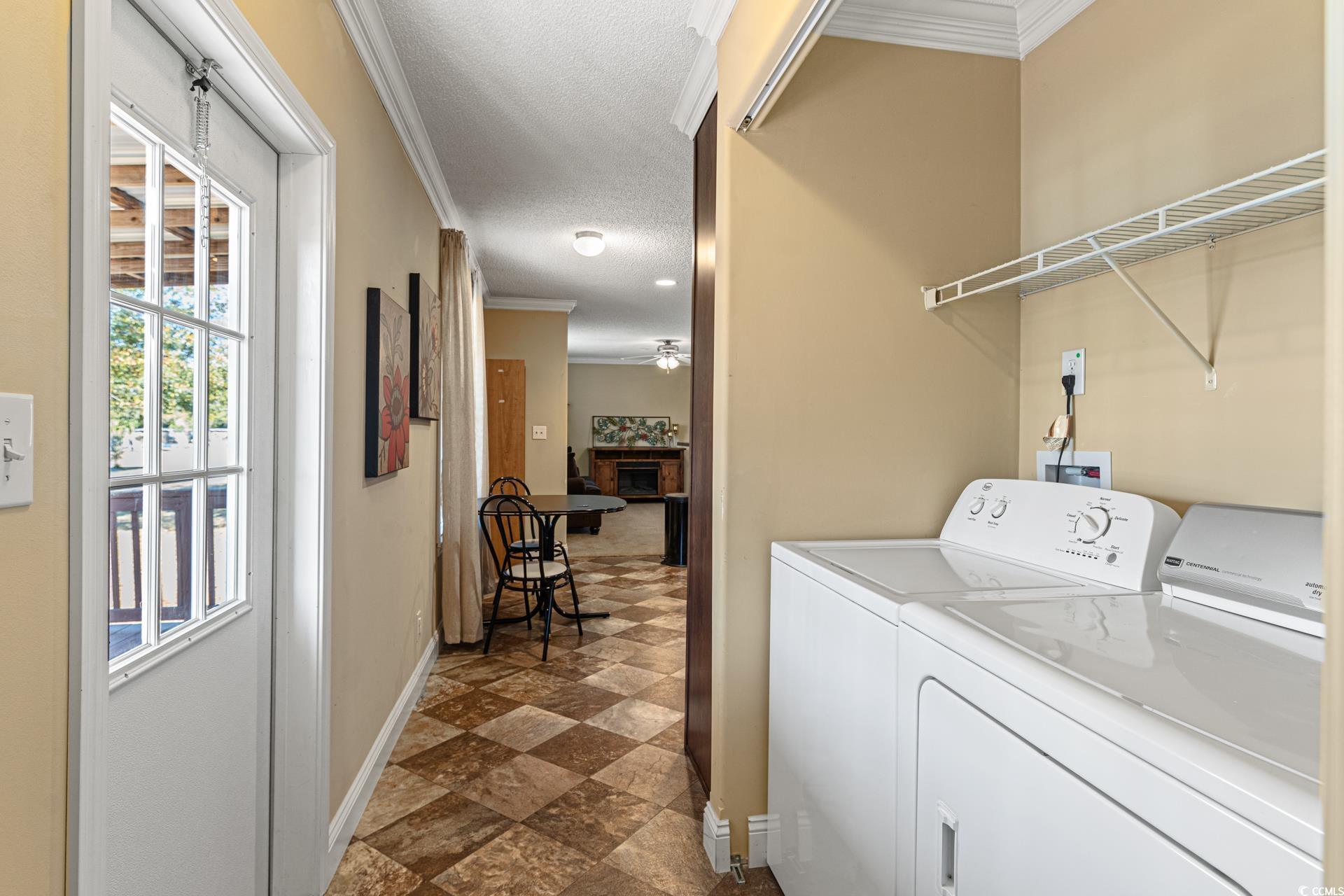 5148 Carriage Road Conway, SC 29527 - Photo 20 of 25 Clothes washing area featuring a textured ceiling,
