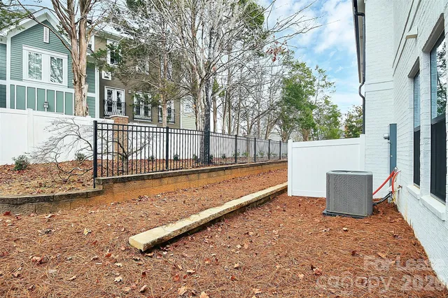 a view of a terrace with a bench