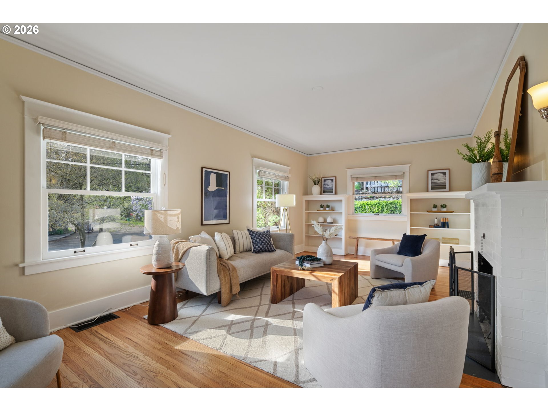 316 Northeast 44th Avenue Portland, OR 97213 - Photo 4 of 43 a living room with furniture large window and flat screen tv