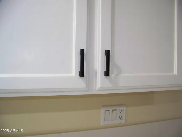 a view of wooden cabinet