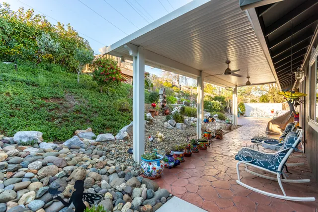 a outdoor space with lots of green space