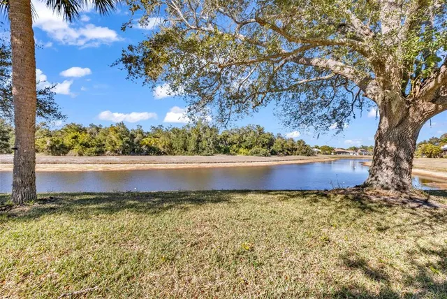 a view of an outdoor space and mountain view