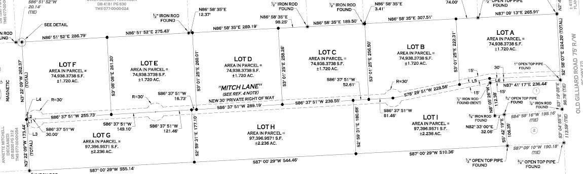 Mitch Lane Subdivision Plan