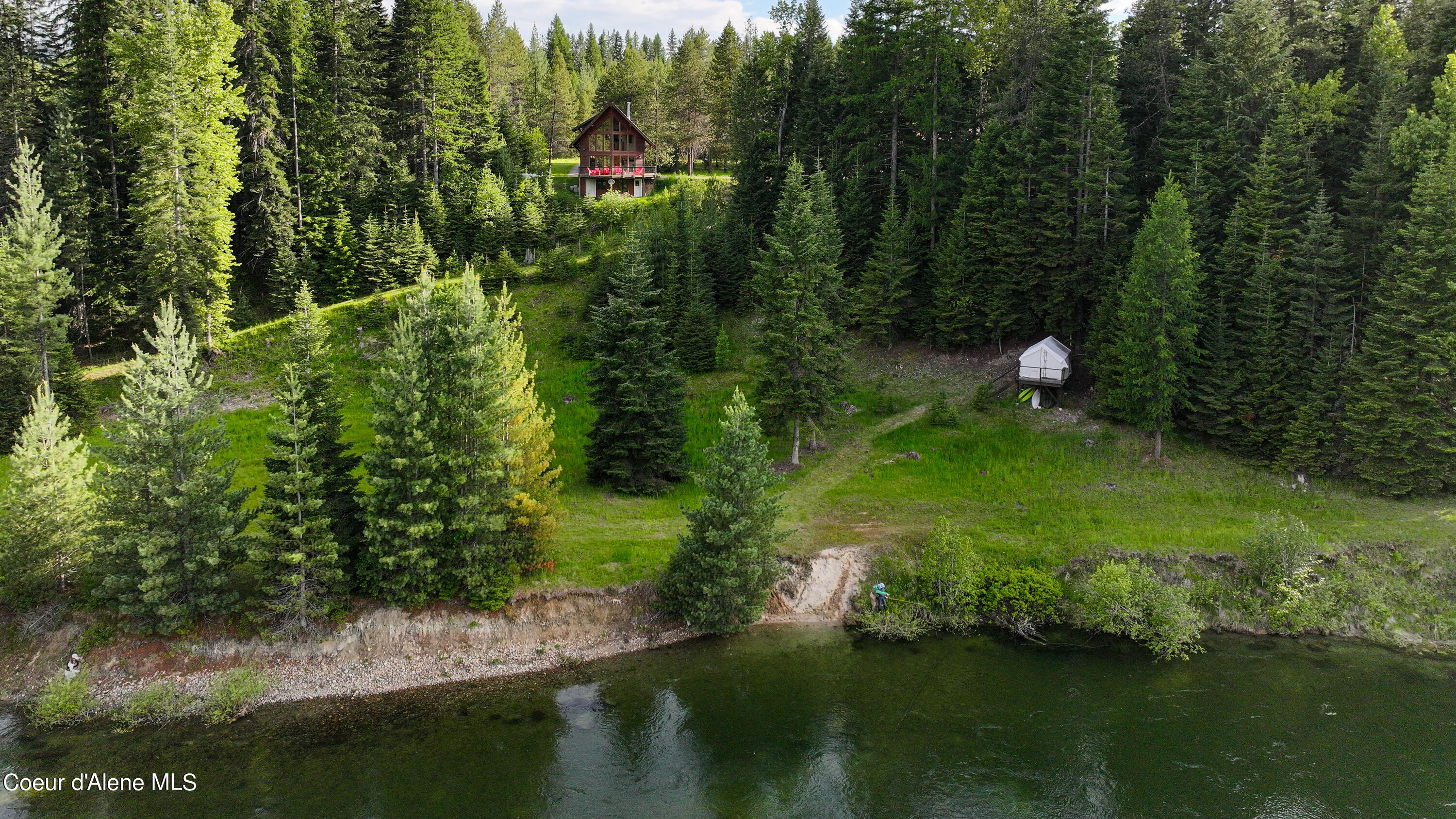 5359 Gleason Mcabee Falls Road Priest River, ID 83856 - Photo 8 of 35 4 - Aerial, Tent Cabin, River