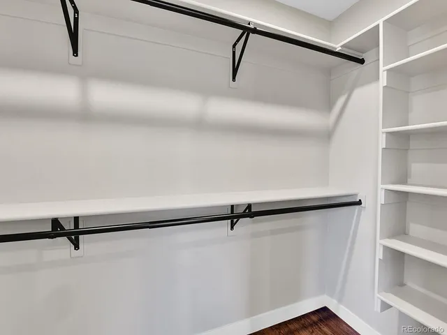 a close view of closet
