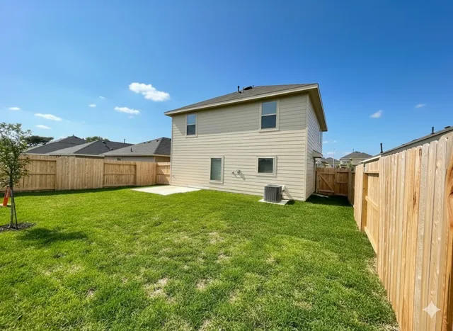 a view of a backyard with a garden