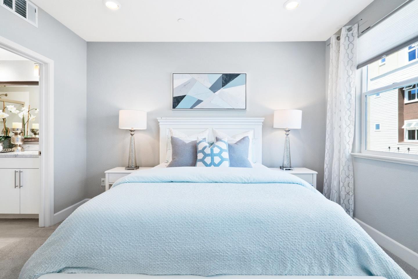 633 Clover Circle Milpitas, CA 95035 - Photo 21 of 36 a bedroom with a bed and a painting