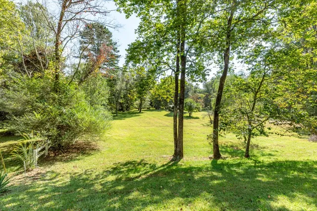 a view of an ocean from a yard