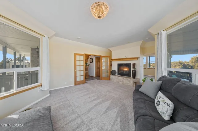 a view of a city with mountains in the background