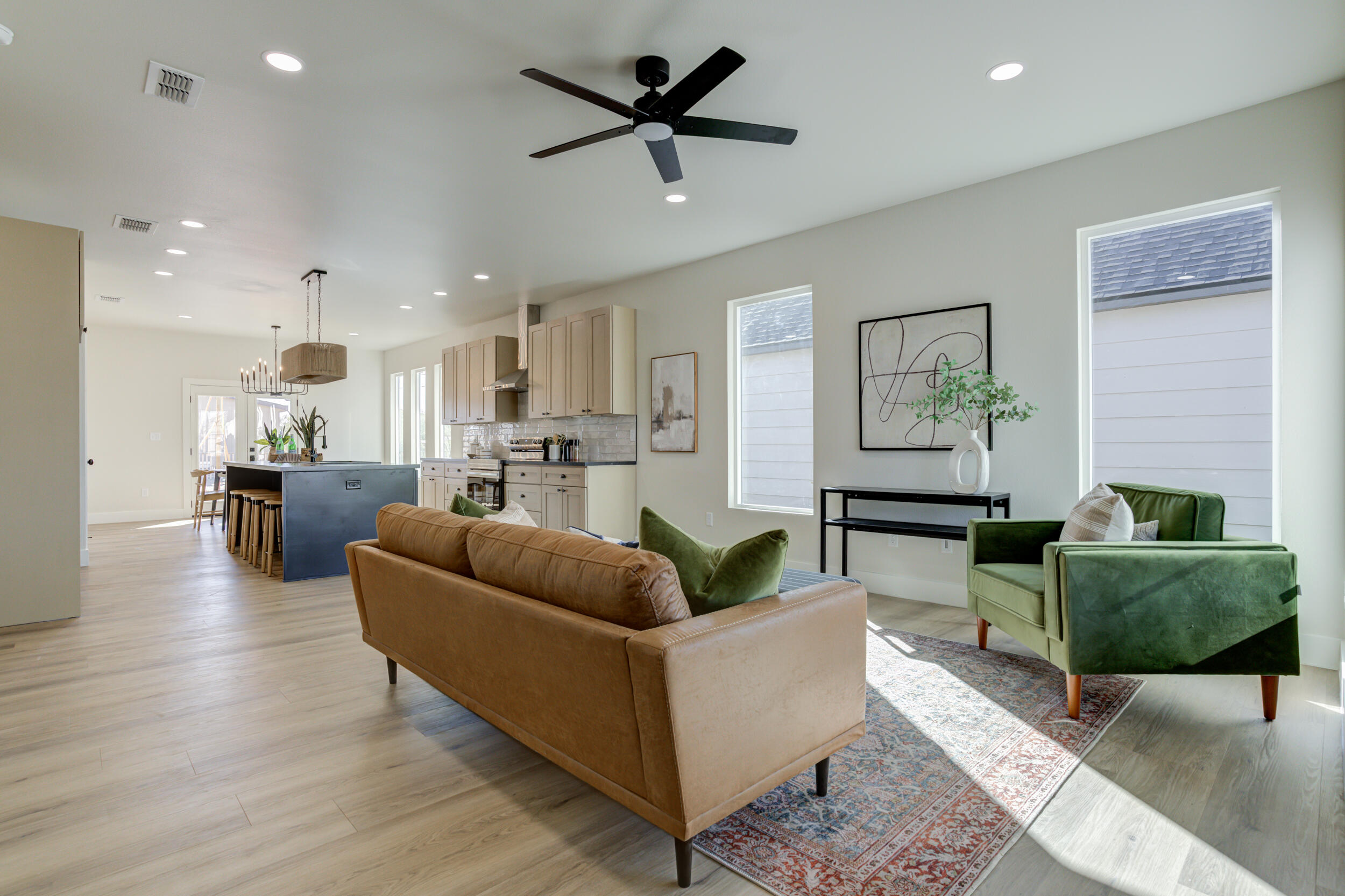 305 Southwest Ave L Seminole, TX 79360 - Photo 7 of 52 a living room with furniture and a fireplace