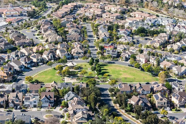 an aerial view of multiple house