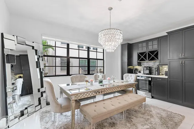 a view of a dining room and livingroom view