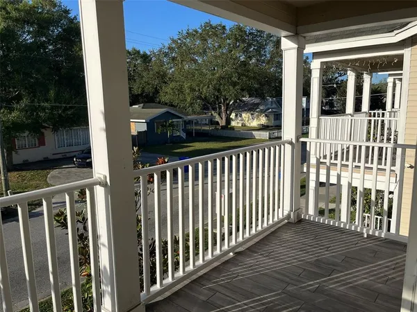 a view of a wooden fence