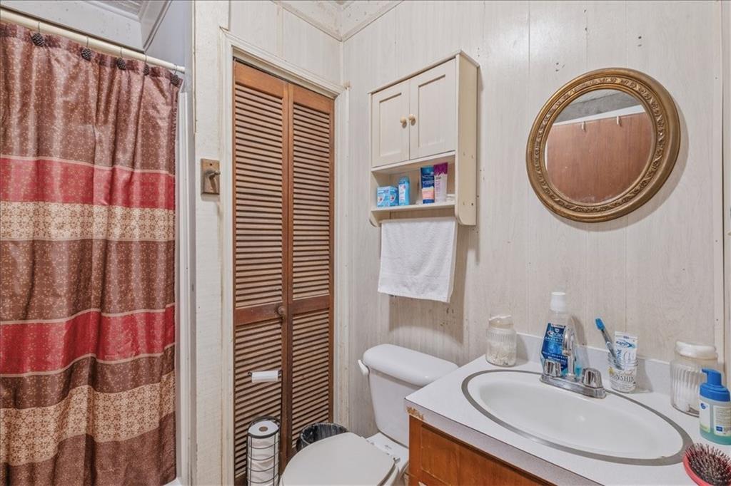 266 Anderson Road Rockmart, GA 30153 - Photo 21 of 31 a bathroom with a sink a toilet and a mirror