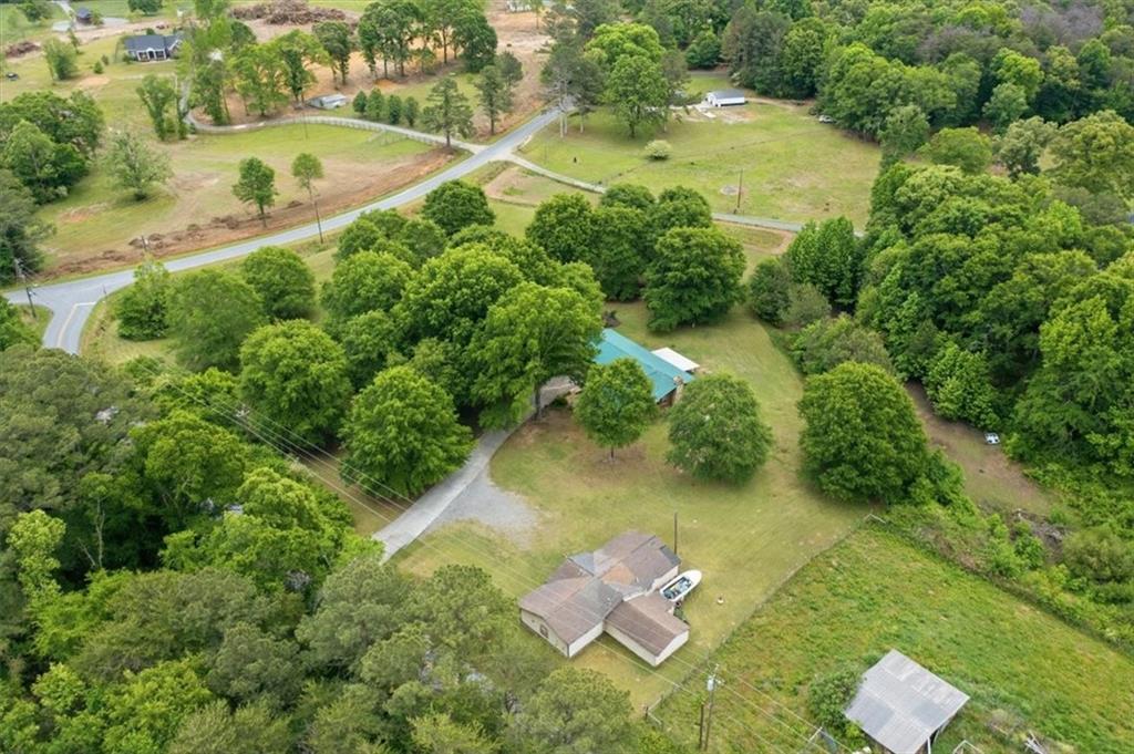 266 Anderson Road Rockmart, GA 30153 - Photo 27 of 31 an aerial view of a house with a yard