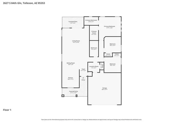 $1,940 | 2627 South 84th Glen, Tolleson, AZ 85353