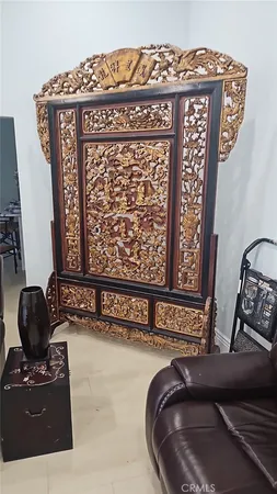 a spacious bathroom with a sink and a mirror