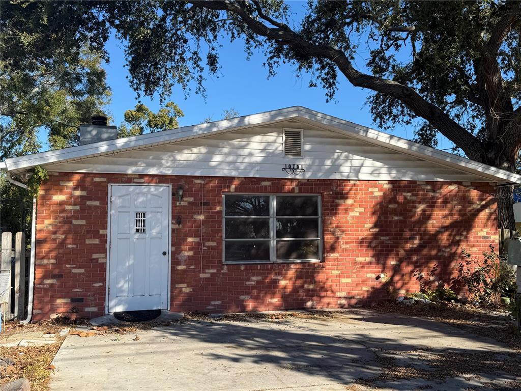 a front view of a house