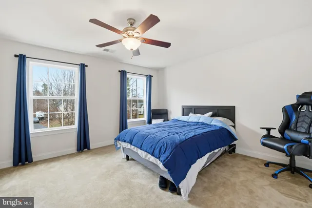 a room with furniture and windows