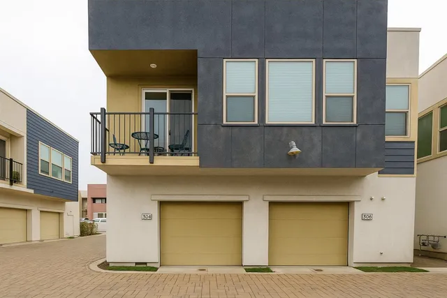 a front view of a building