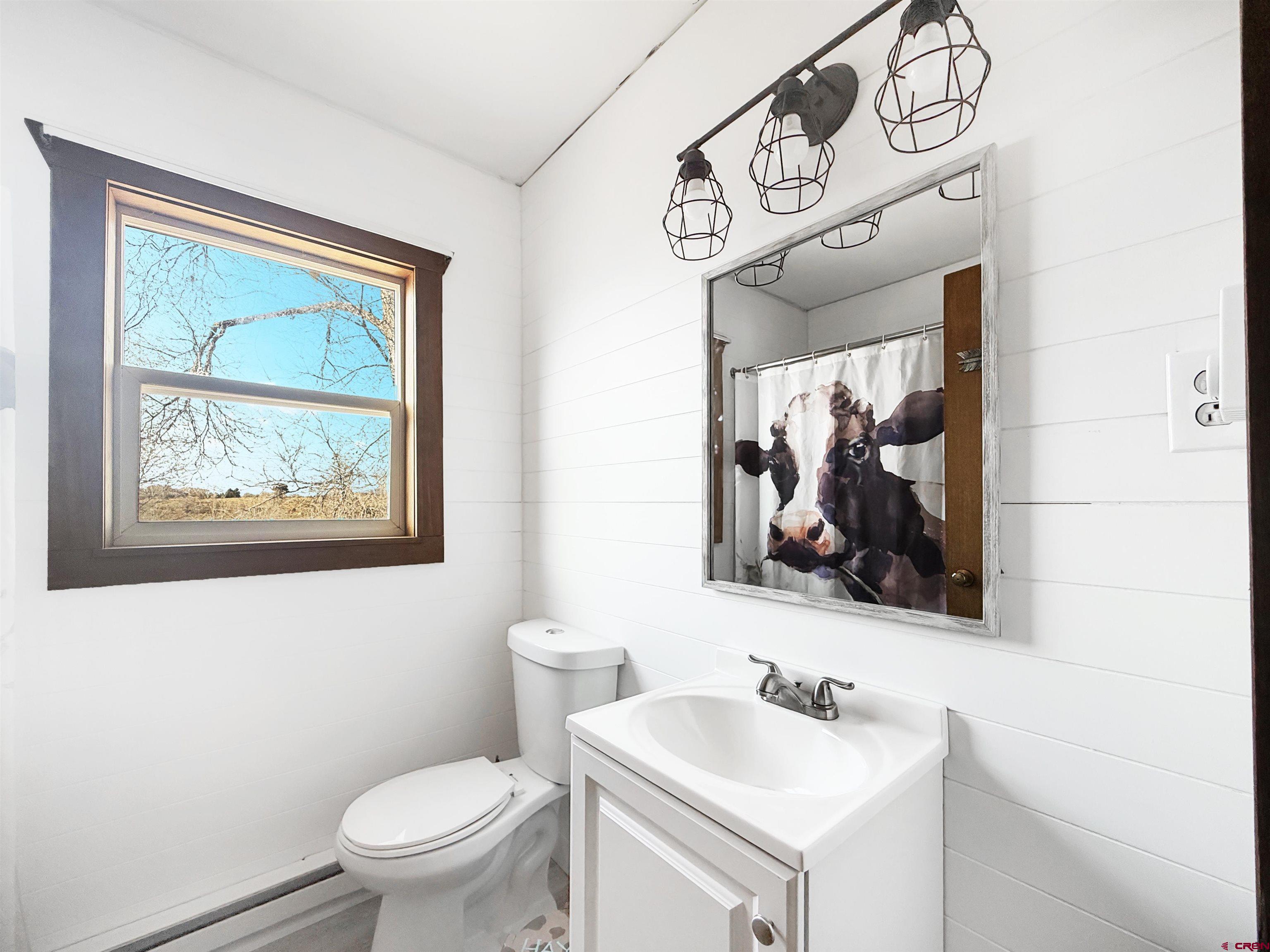 10659 3100th Road Hotchkiss, CO 81419 - Photo 14 of 40 a bathroom with a toilet sink and mirror