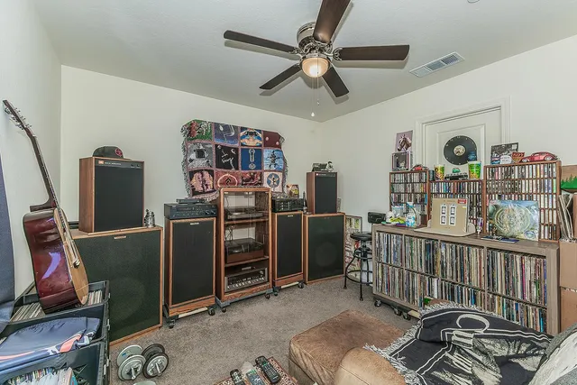 a room with furniture