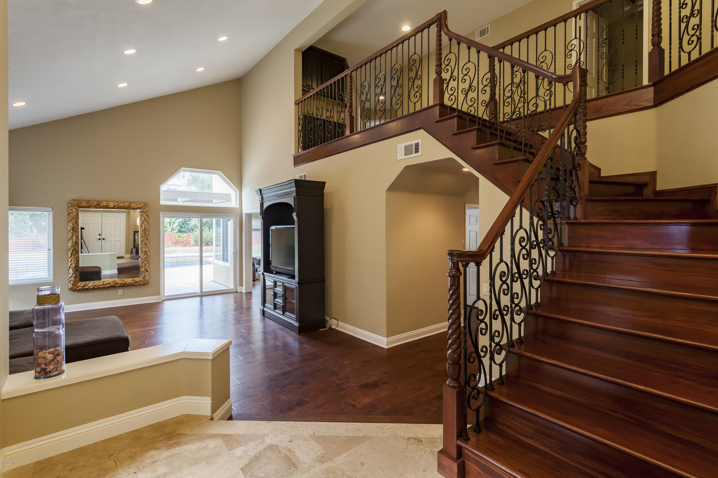 12142 Cherry Grove Street Moorpark, CA 93021 - Photo 5 of 36 a view of entryway livingroom and hall with wooden floor