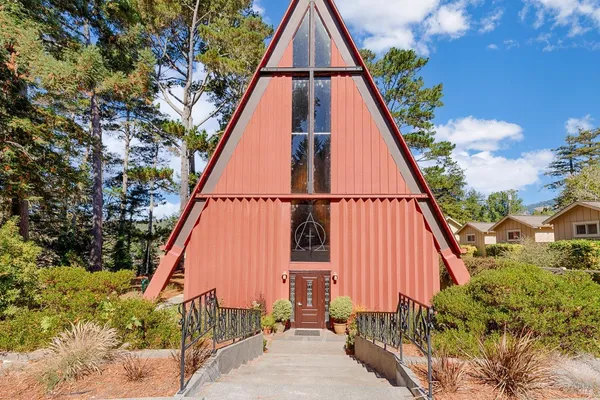 a view of balcony with small garden