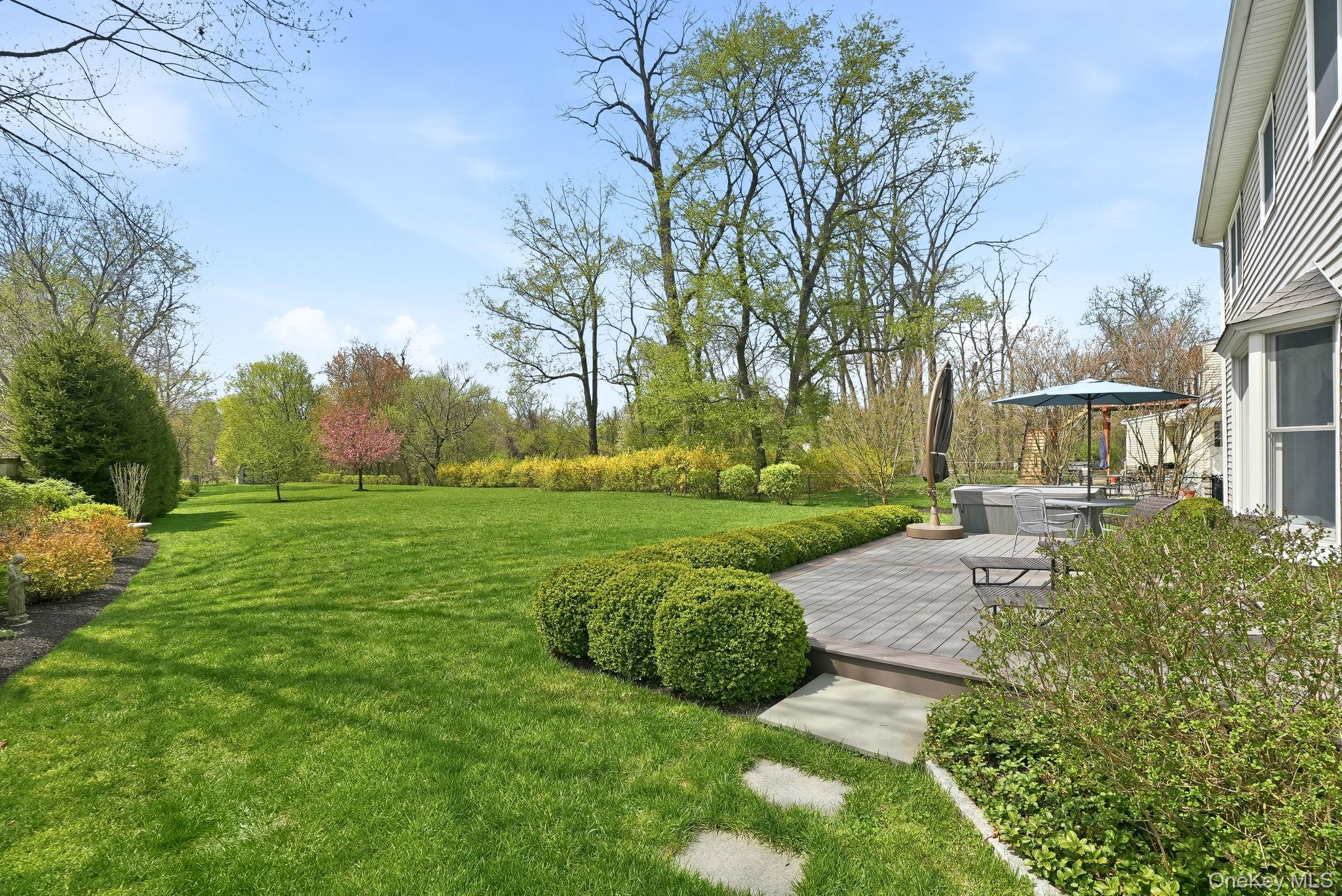 73 Sunset Road Montrose, NY 10548 - Photo 37 of 41 Relax and enjoy your yard from the deck - framed with evergreens.