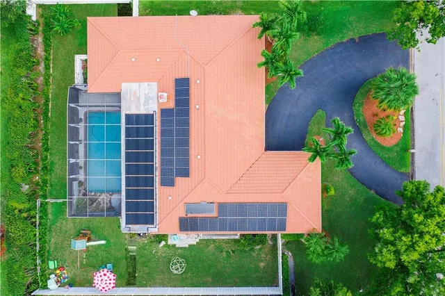 a aerial view of a house