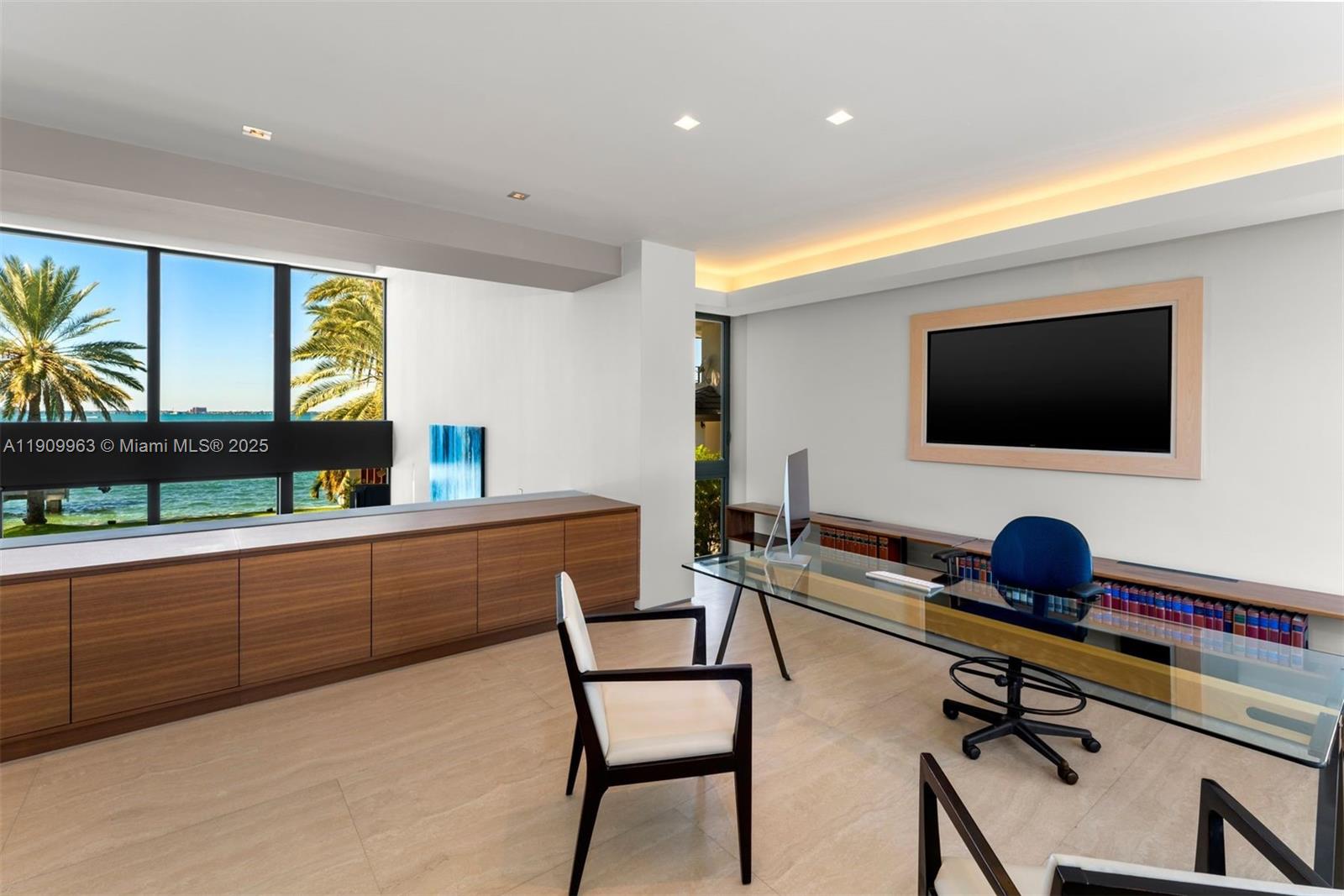 360 Harbor Drive Key Biscayne, FL 33149 - Photo 45 of 86 a living room with furniture and a flat screen tv