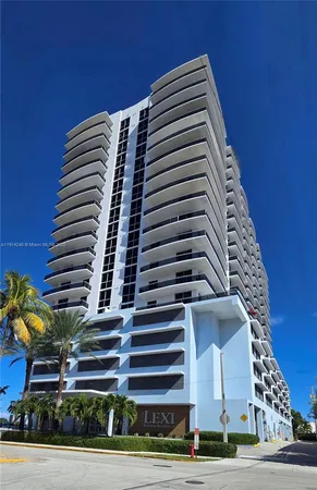 a front view of a multi story building
