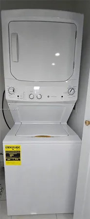 a close up view of washer and dryer