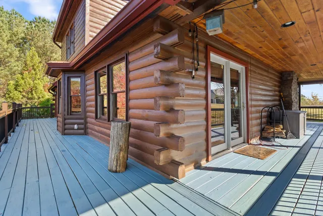 a view of an ocean with trees