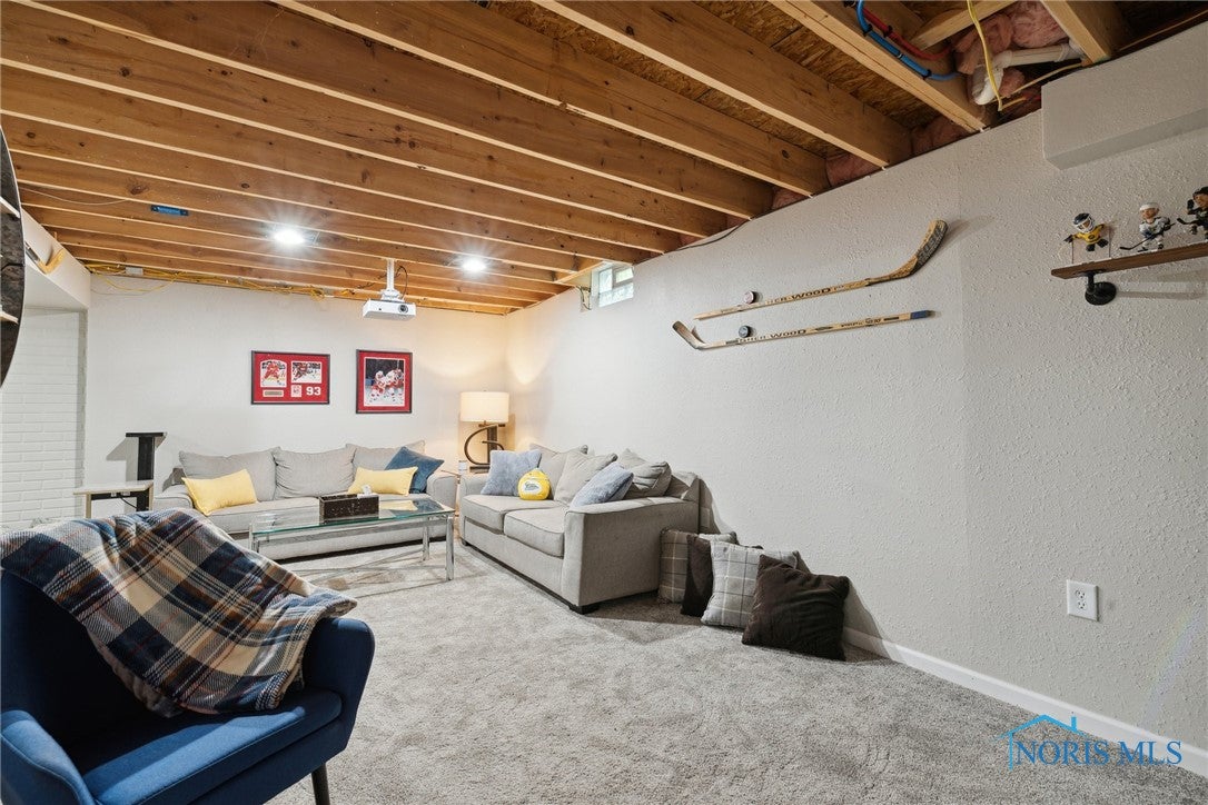166 Lawai Road Oregon, OH 43616 - Photo 27 of 48 Lower level features theater room, flex space for office/dining/exercise and kitchen/bar area. Plus a huge 30x12 storage room.