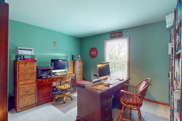 a room with furniture and a window