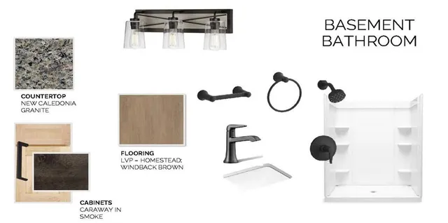 a picture of a bathroom with a shower and a mirror