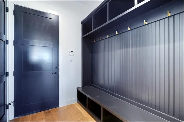 a view of hallway with stairs